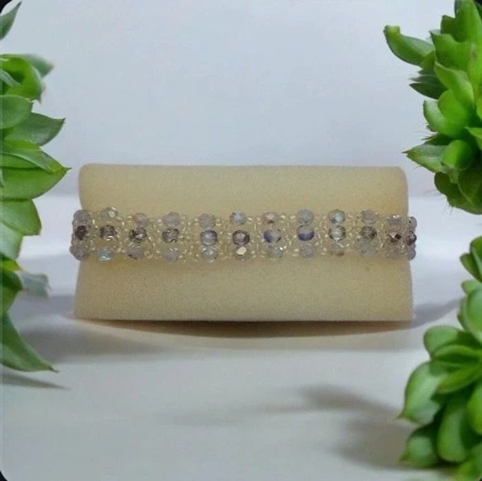 Bracelet pour femme avec perles swarovski fait main 20 cm - photo numéro 3