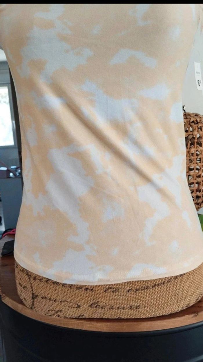 Débardeur ardene jaune et blanc taille l - photo numéro 3
