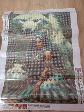 Diamant paintin indien loup
