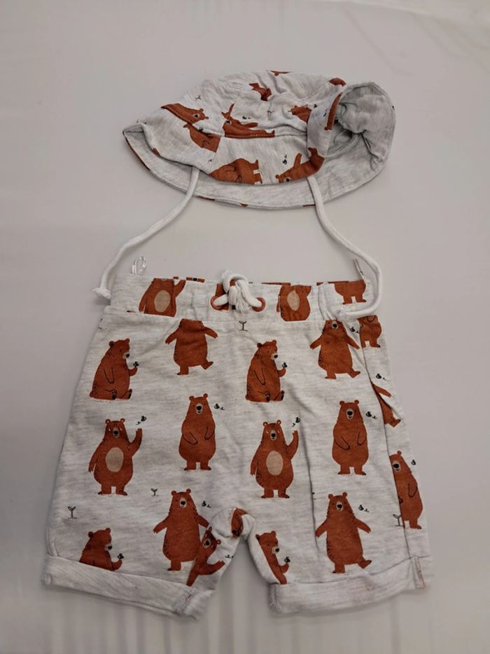 short + chapeau garcon 2 ans