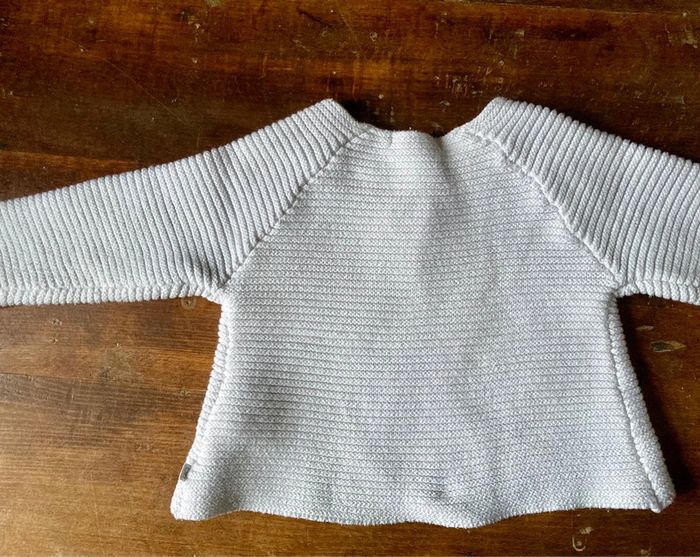 Gilet blanc avec Laine 18 mois Obaïbi - photo numéro 6