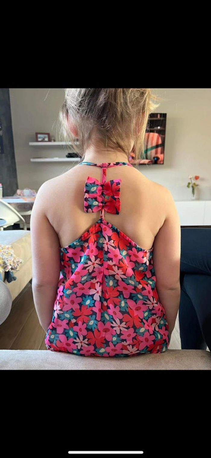 Blouse fleuries mini Molly à noeud dans le dos 4/6 ans