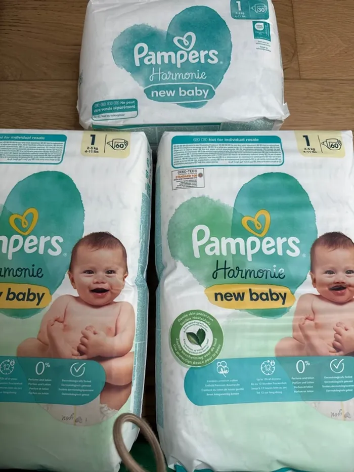 pampers harmonie taille 1 soit 150 couches - photo numéro 4
