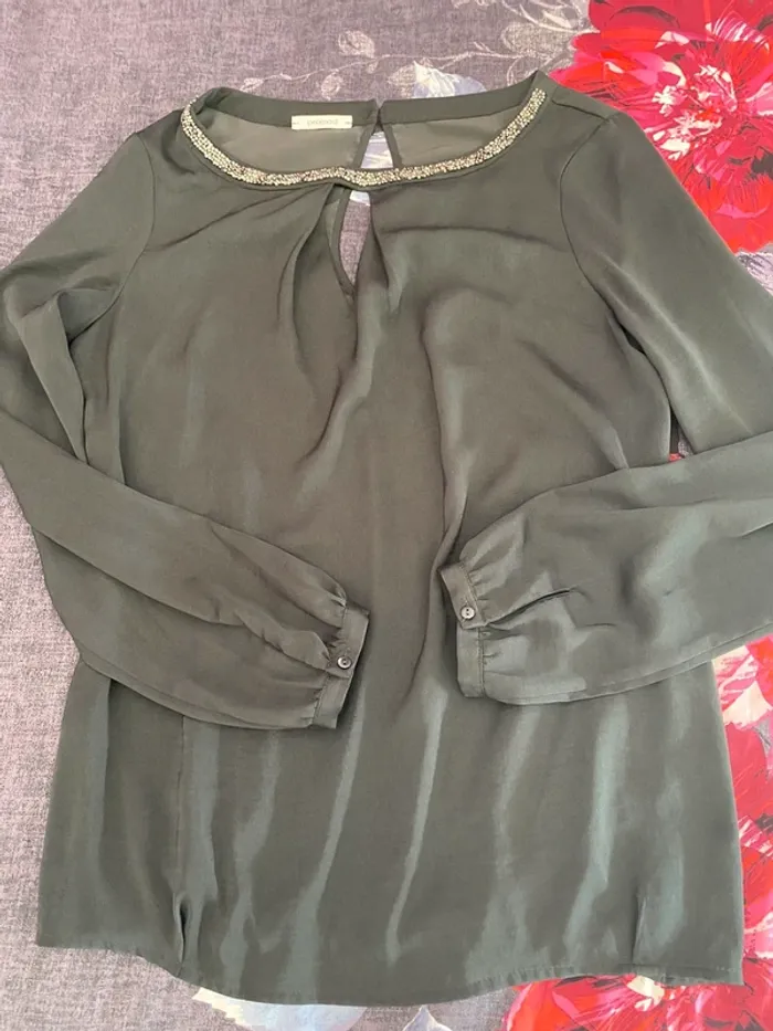 Blouse satinée strass Promod - photo numéro 6