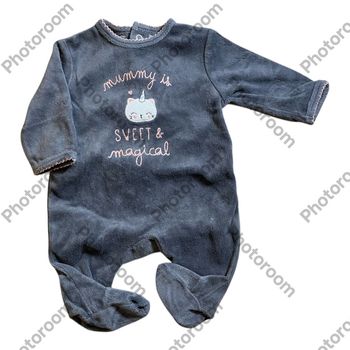 Kiabi Pyjama Grenouillère gris Taille 1 mois