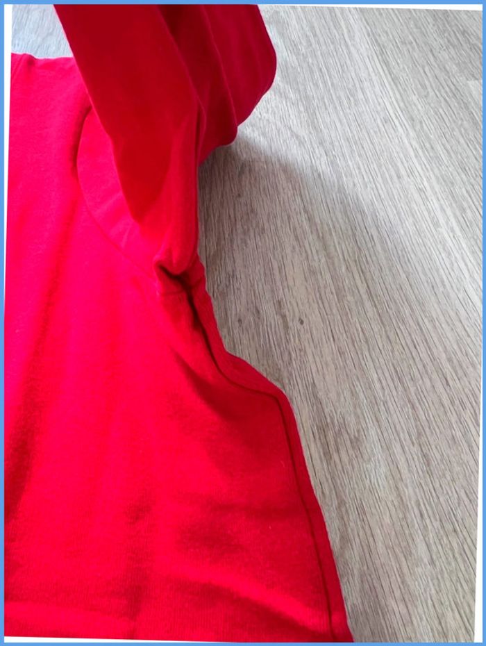 Pull vintage Rouge à motif flocon Taille L - photo numéro 12
