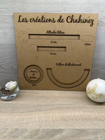 Gabarit attache tétine porte clé, anneau de dentition, collier d’allaitement