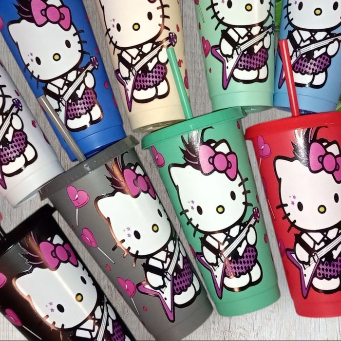 Grand gobelet à paille hello 🎸 rock - photo numéro 3