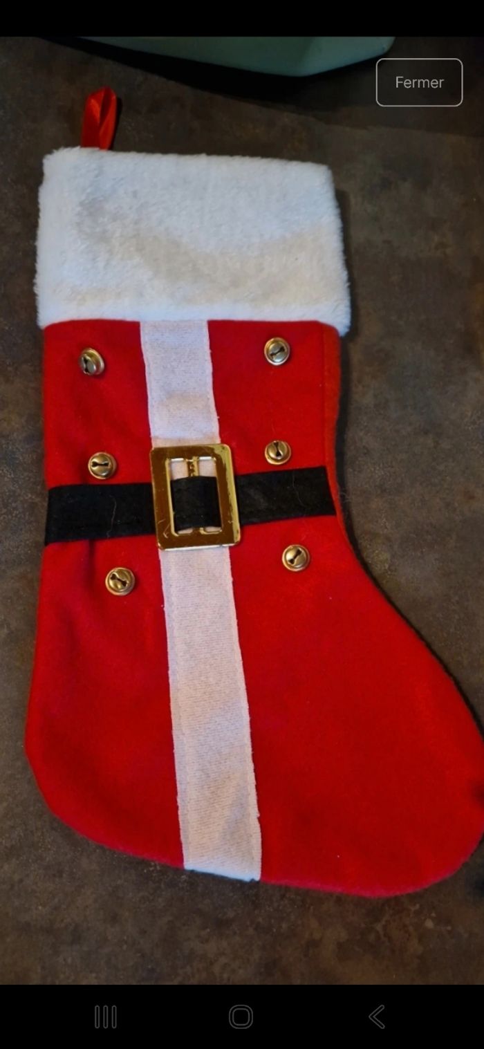Chaussette de Noël clochettes