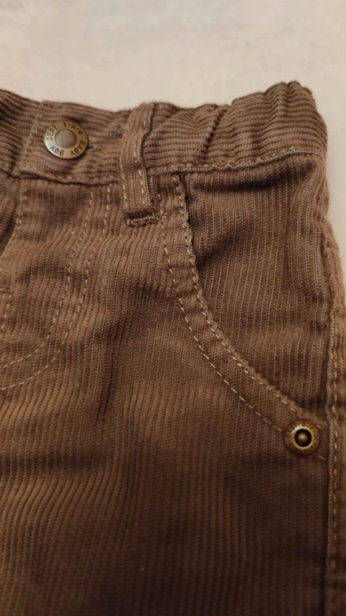 Pantalon velours côtelé marron T. 6 mois Tape À L'Oeil 💮 55% Polyester 45% Coton - photo numéro 9