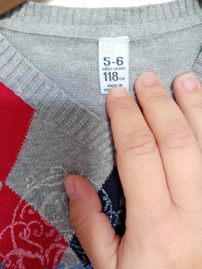 Pull gris T 5-6 ans - photo numéro 2