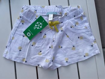 Short coton neuf OBaibi 24 mois coton bio