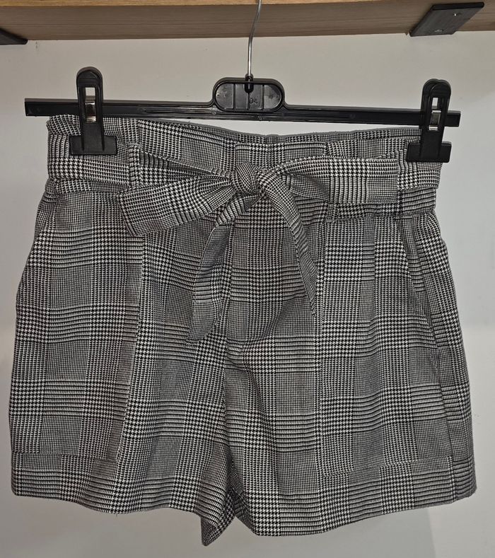 Short a carreaux noir/blanc S