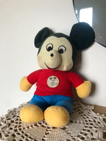 Peluche vintage Mickey Mousse club années 70 Walt Disney