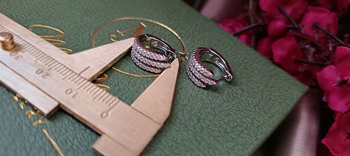 Boucle d'oreille My Muse en argent925 et zircon très brillant et solide - photo numéro 3