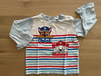 T-shirt manches longues bleu paw patrol 24 mois