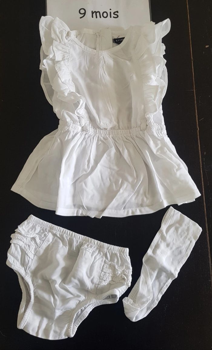 Ensemble robe culotte et bandeau kiabi 9 mois