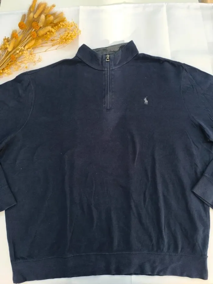 Joli pull homme Ralph Lauren 1/4 zip taille XXL excellent état - photo numéro 3