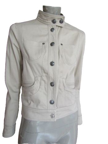 petite veste blouson perfecto non doublée en coton + 3%d'élasthanne T.38/40