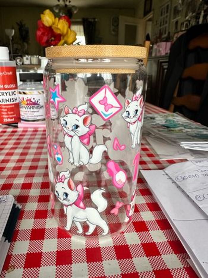 Gobelet verre marie aristochats - photo numéro 2