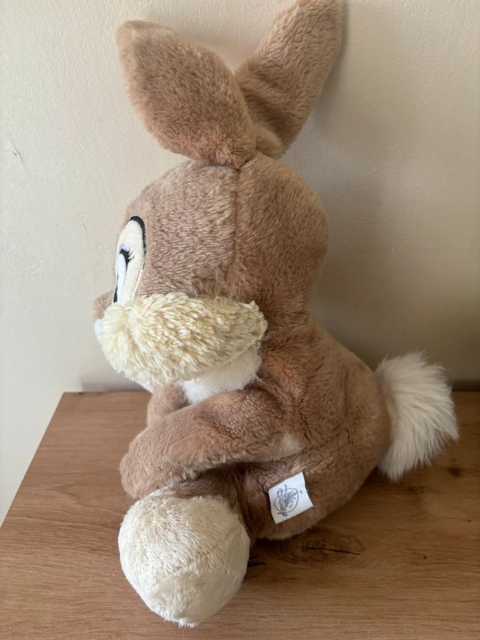 Doudou peluche lapin bambi écru marron Disney - photo numéro 3