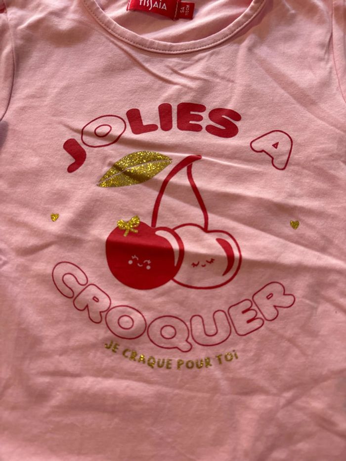 Tee shirt rose cerise - photo numéro 2