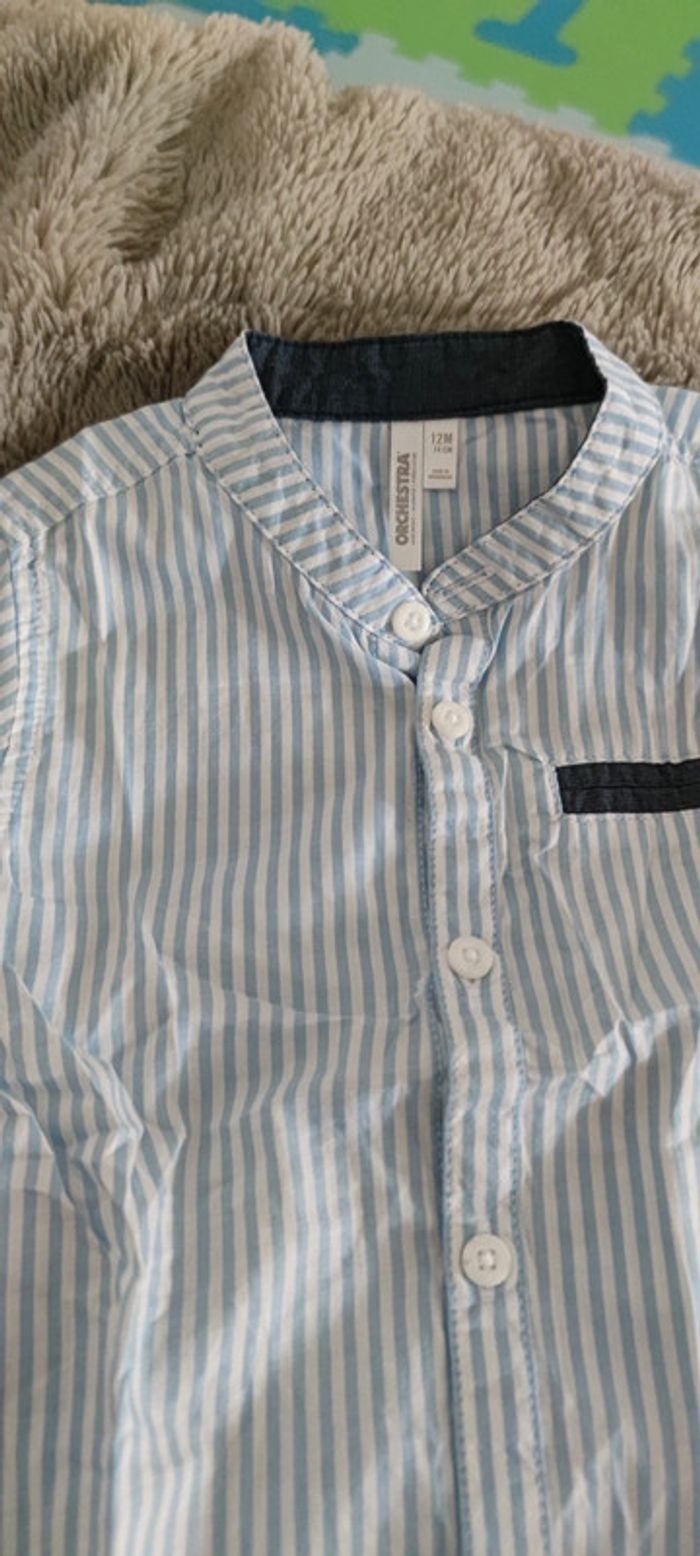 Lot short + chemise manches courtes bébé garçon 12 mois - photo numéro 3