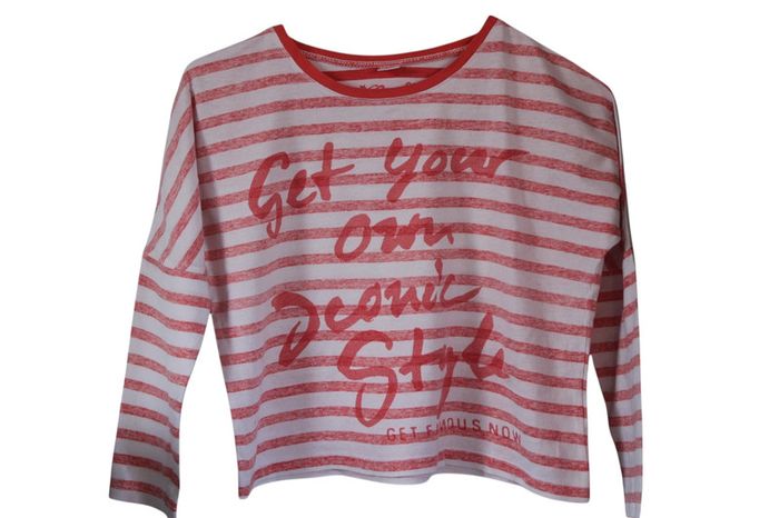 T-shirt Marinière rouge & blanc Zeeman - Taille 10 ans