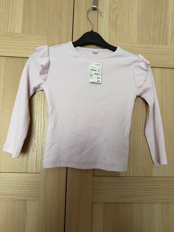 Tee shirt côtelé lilas ZEEMAN t.3/4ans neuf