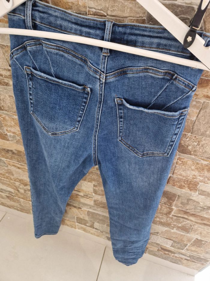 1 pantalon jean extensible taille 42 bleu marque Laulia - photo numéro 6
