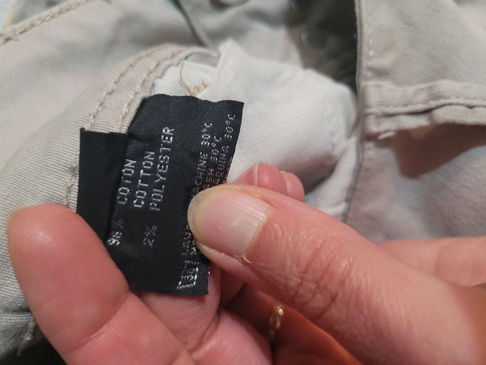 Pantalon beige, taille haute, bas plissé - photo numéro 11