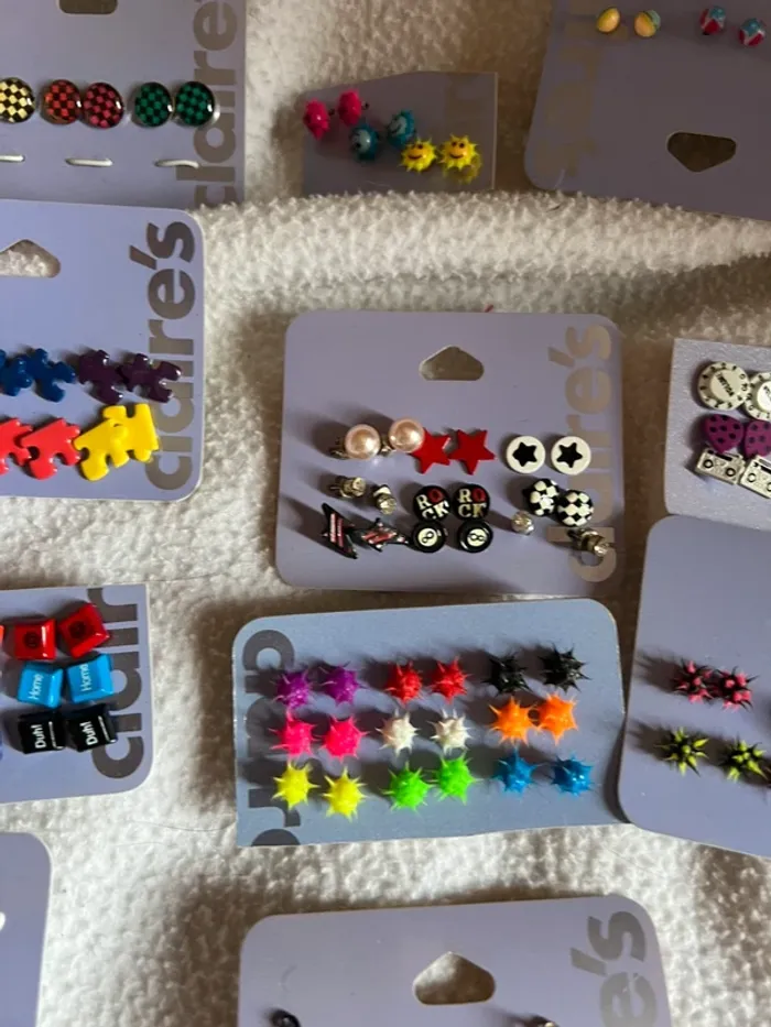 Lot de 67 paires boucles d’oreilles punk voyage noeud rock mignonne - photo numéro 5