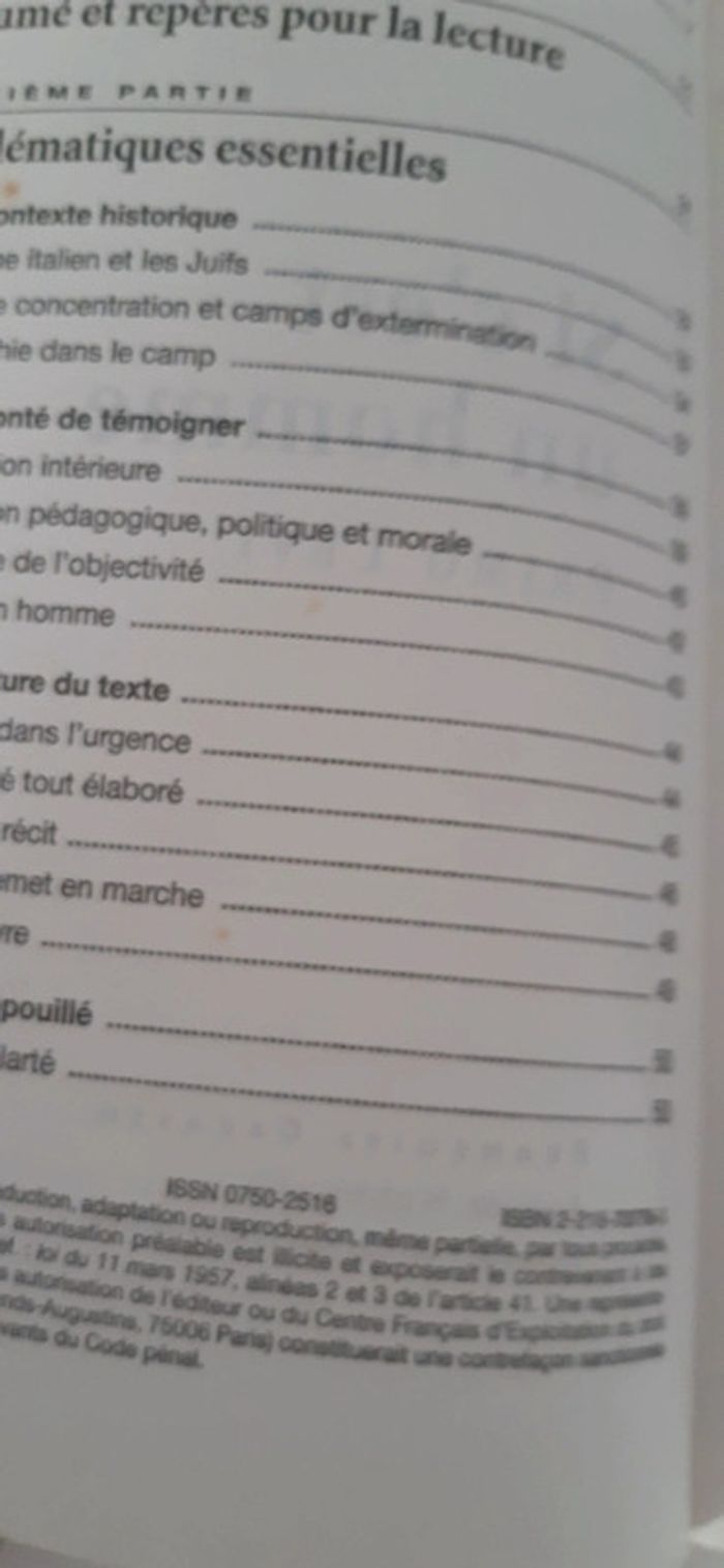 Profil bac si c'est un homme Primo Levi - photo numéro 3