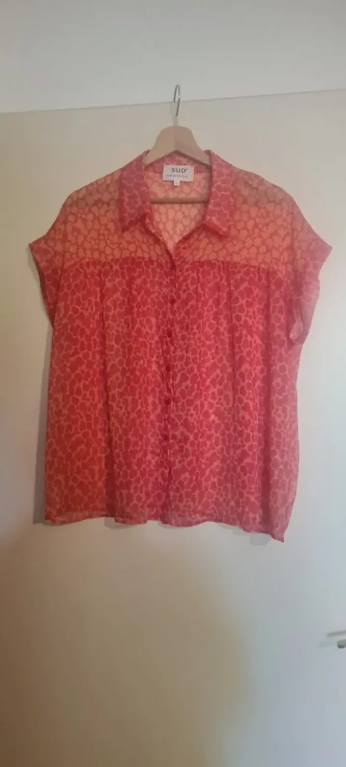 Blouse orange et rose Sud Express