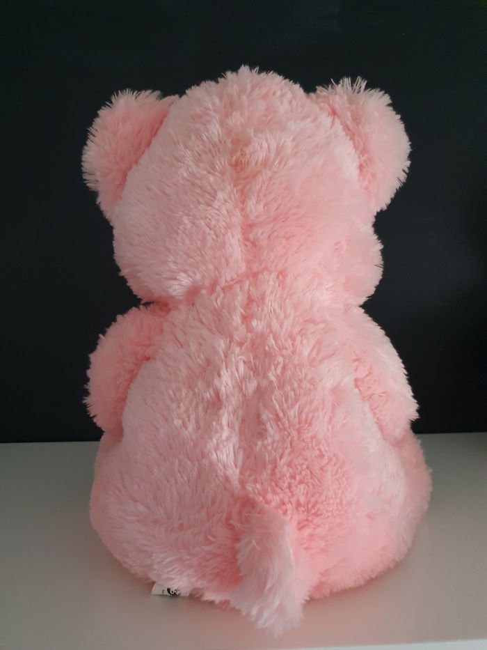 Ourson rose et noir 40cm - photo numéro 3