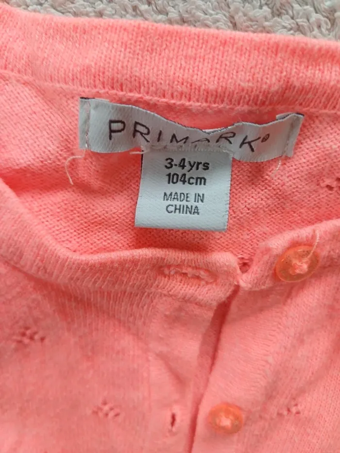 Gilet corail / rose fluo 3 4 ans - photo numéro 2