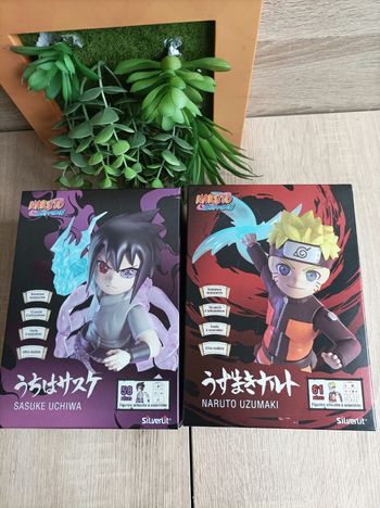Lot 2 figurines à monter Naruto Uzumaki et Sasuke Uchiwa Naruto Shippuden Silverlit 