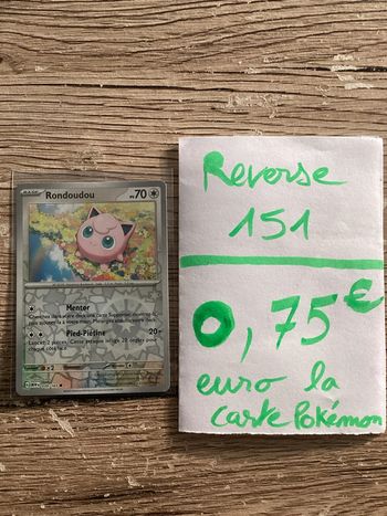 carte Pokémon rondoudou reverse 039/165 EV3.5 collection 151 FR neuf sortie de booster