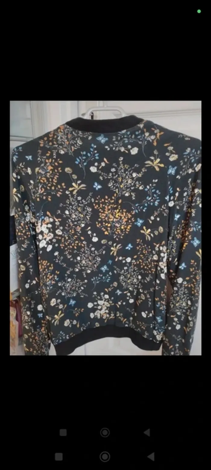 Veste noire fleurie Pimkie 36 - photo numéro 2
