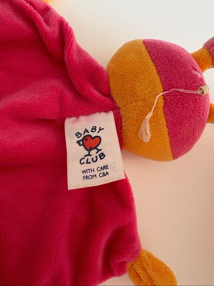 Doudou Peluche Rose et Orange C&A Baby Club – Pour Nouveau-né - photo numéro 5