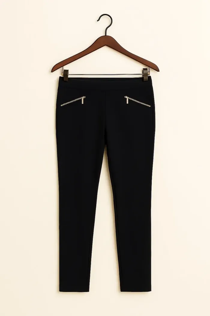 Pantalon noir zippé – Taille 36 – Élégant & stylé 🖤