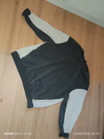 Magnifique pull shein taille 3XL gris et blanc cassé