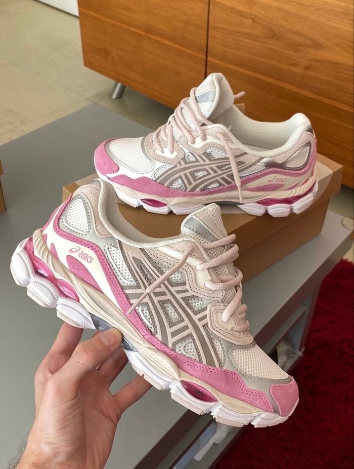 Asics gel nyc enfants rose blanche 37 - photo numéro 1