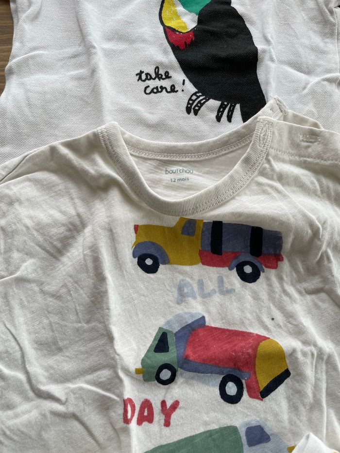 Lot 6 tee shirts 12 mois multi marques - photo numéro 3