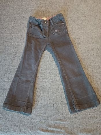 Pantalon bootcut en velours gris Vertbaudet 4 ans