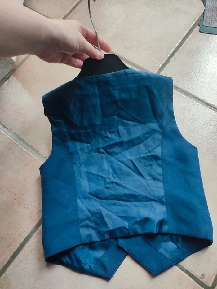 Gilet cérémonie bleu - photo numéro 3