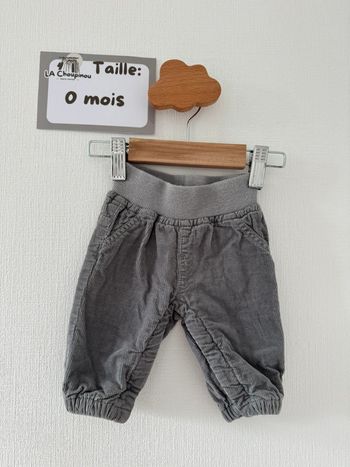 Pantalon gris - taille 0 mois 🌼