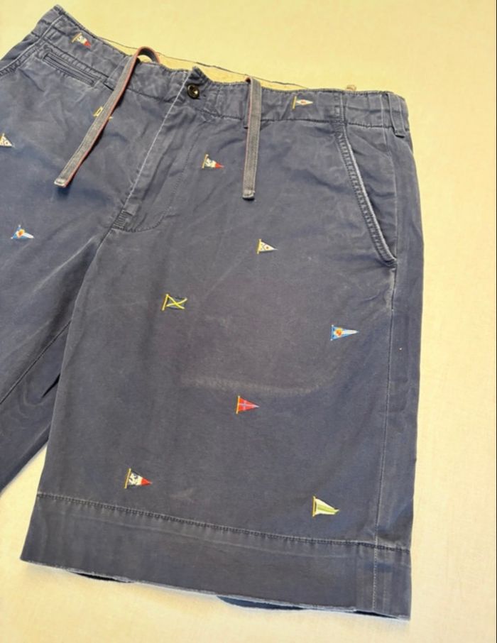 Polo By Ralph Lauren Short Drapeau Brodé Vintage - Taille W34 - photo numéro 6