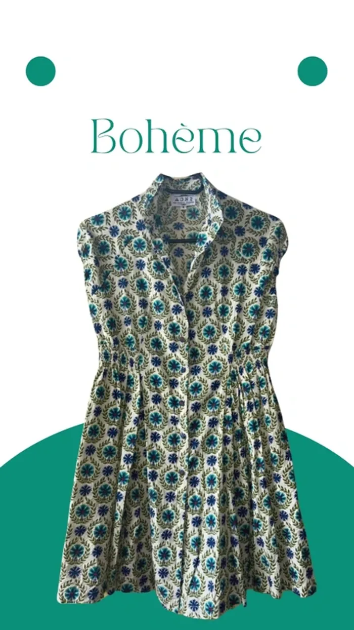 Chemise longue bohème Inde
