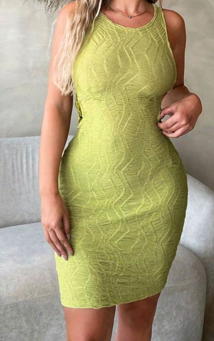 Robe verte acidulé